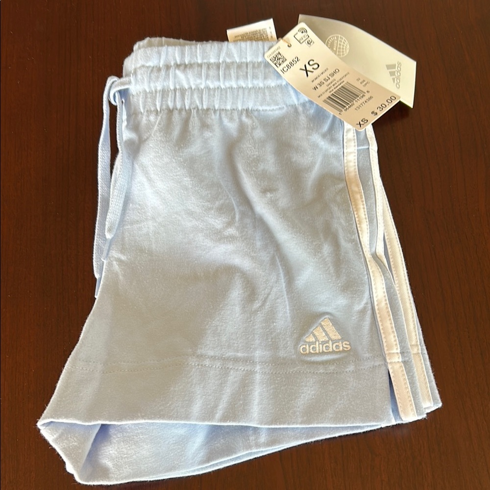 Adidas Light Blue Athletic Shorts